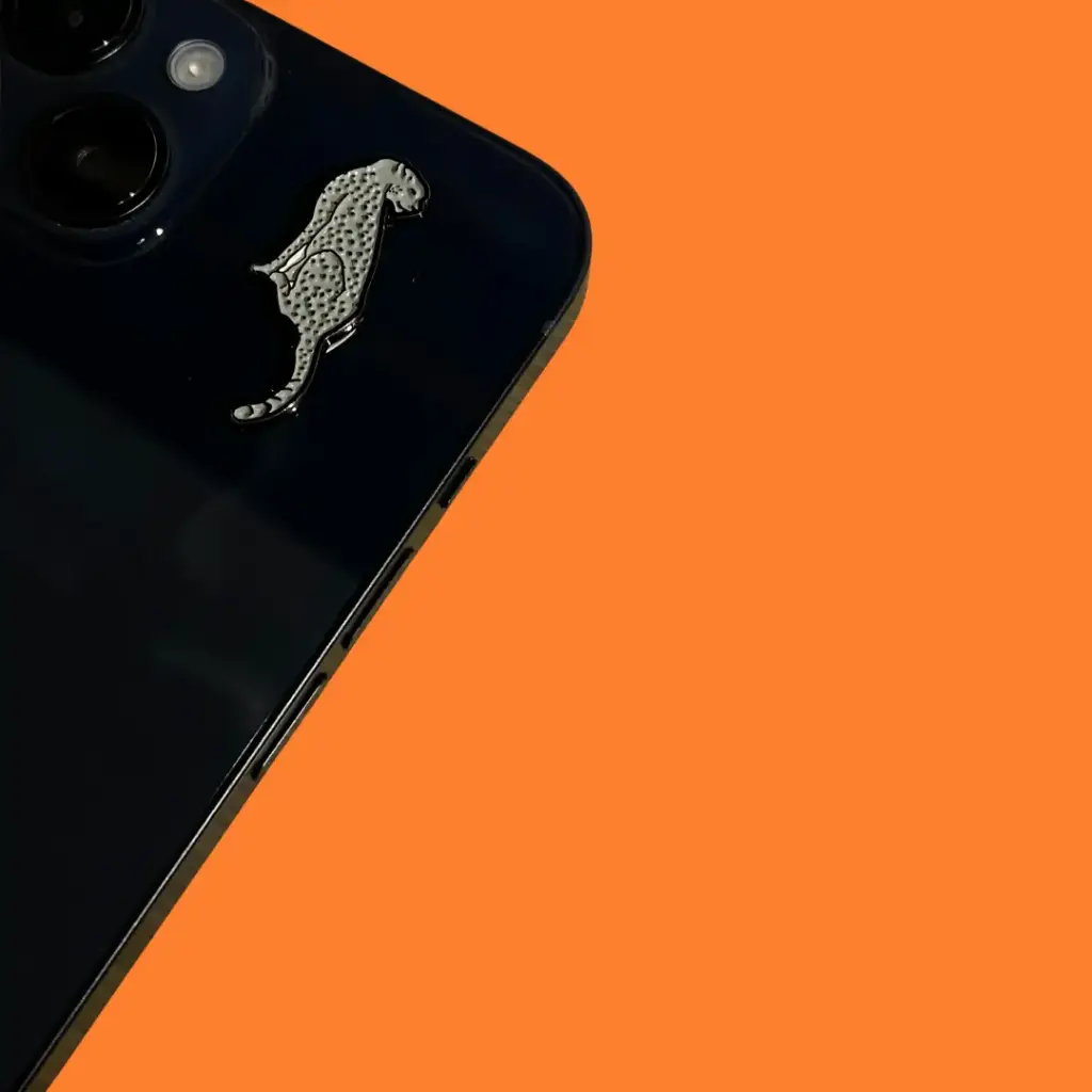 Cheetah Metal Sticker