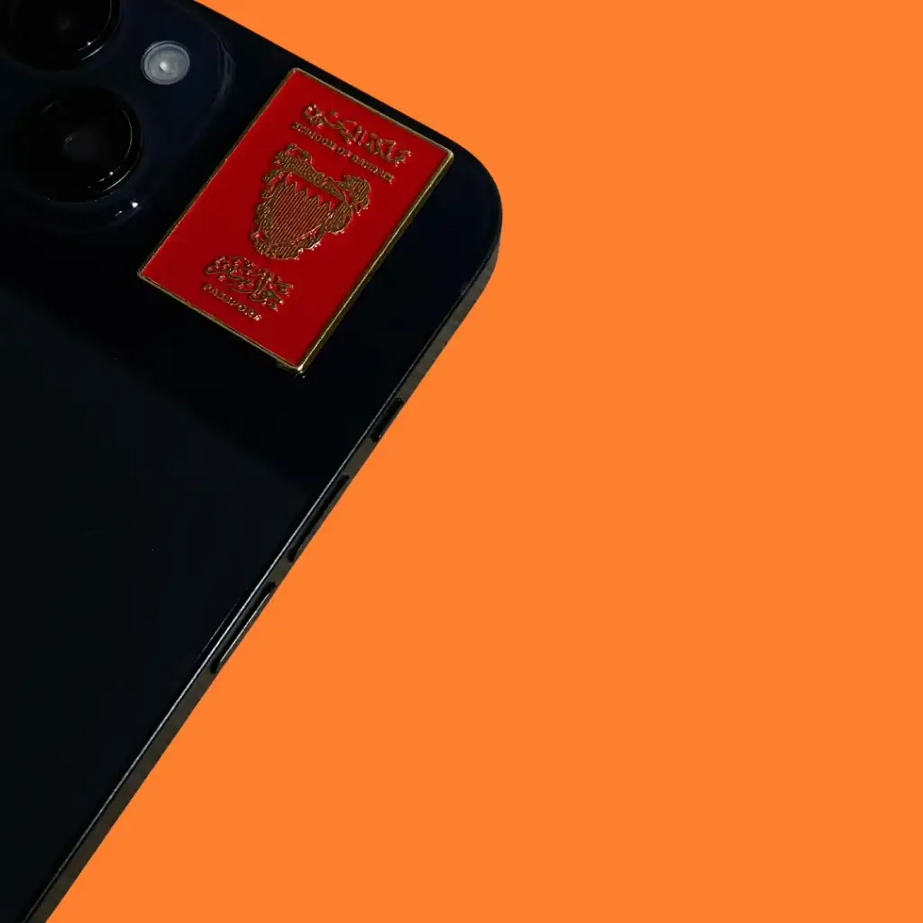 Metal sticker Bahrain passport