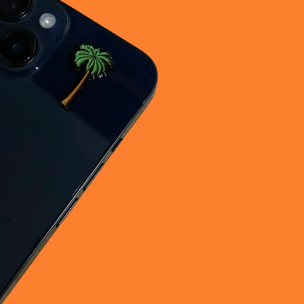 Metal sticker palm tree