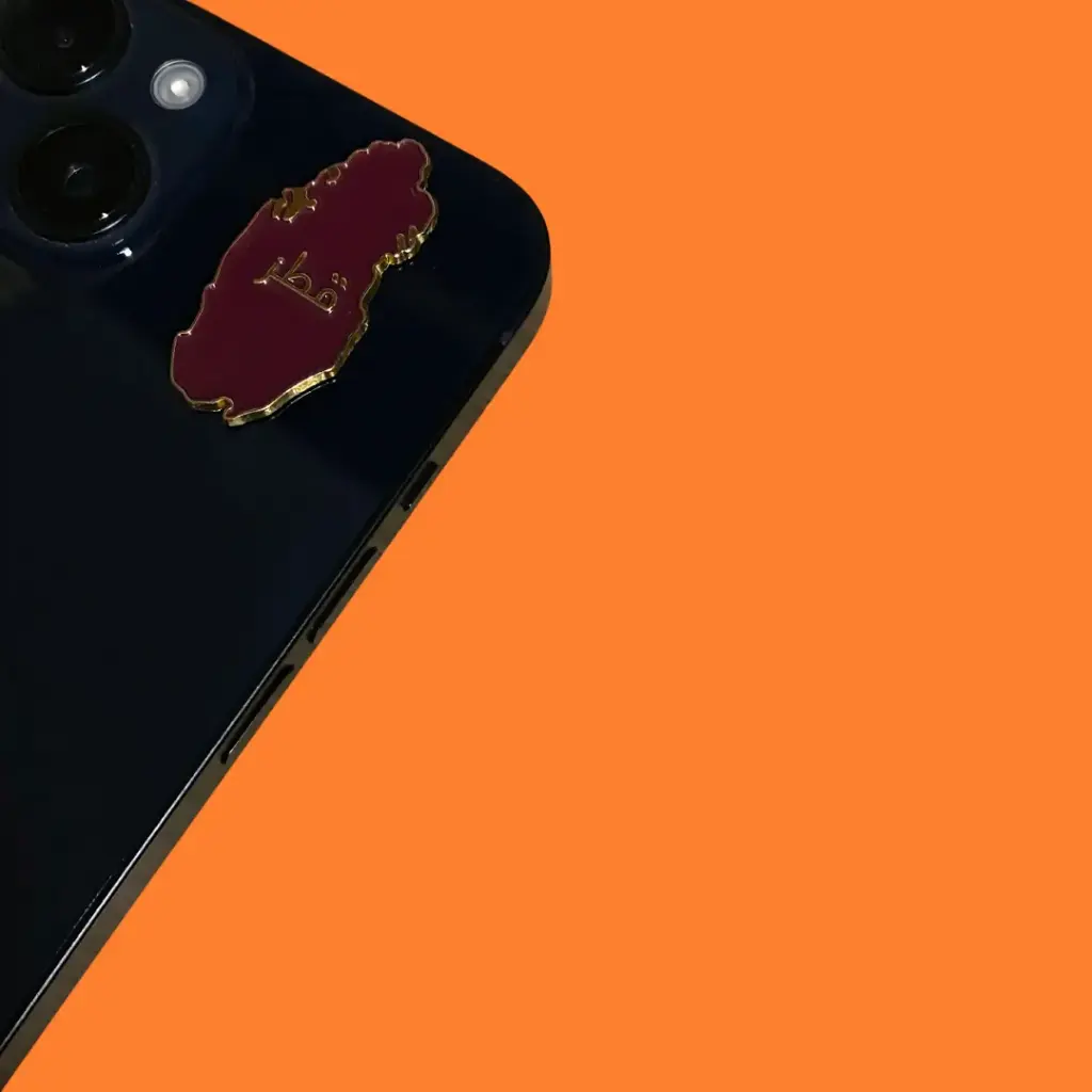 ستيكر معدني خريطة قطر