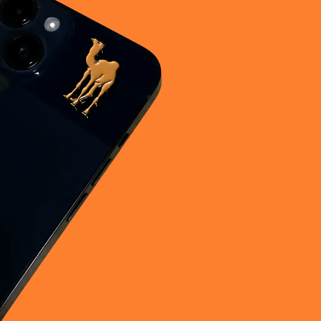 Metal sticker of a camel