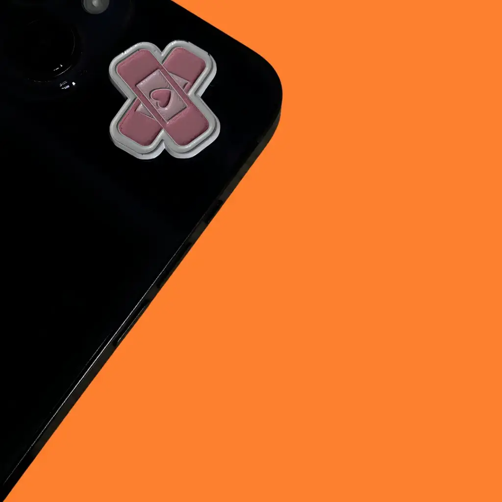 Metal sticker for wound adhesion