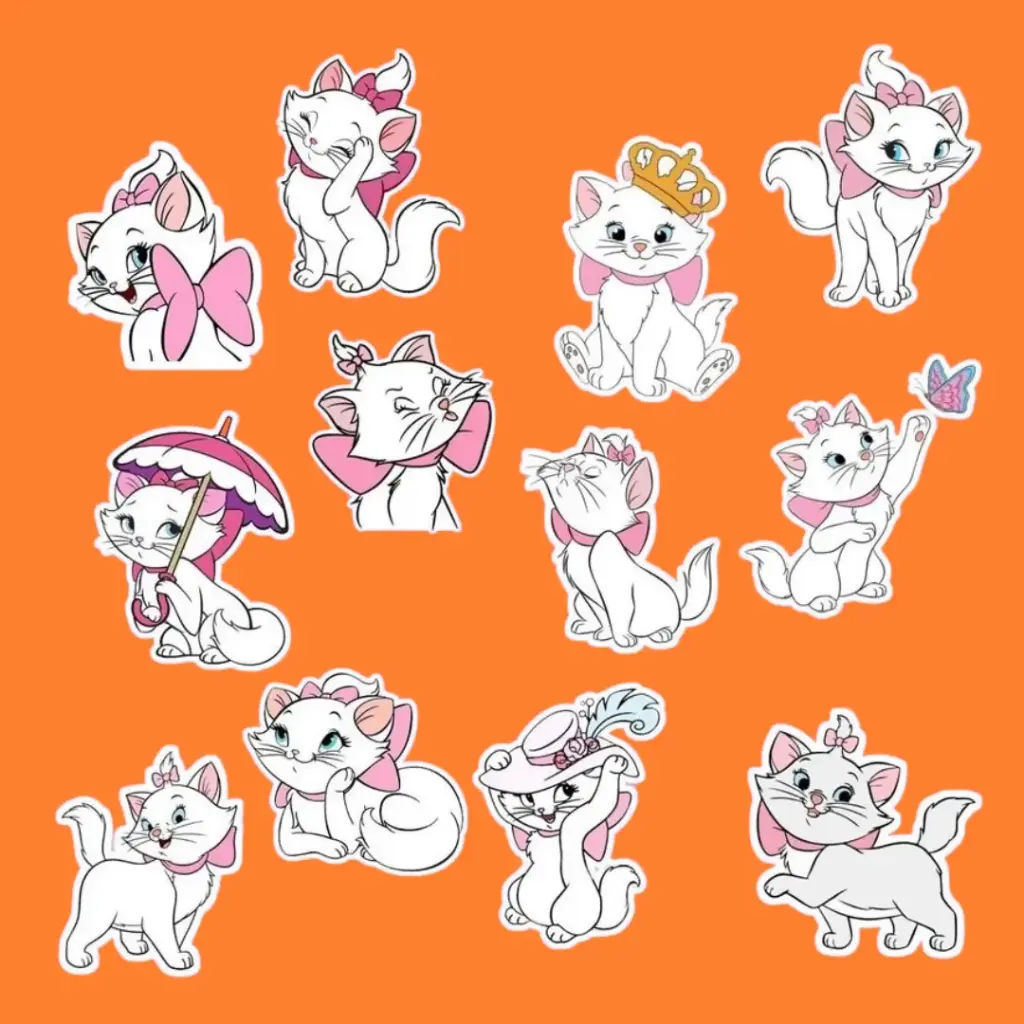 Marie the Cat Sticker Set - Pampering and elegance with a cute flavor 🎀