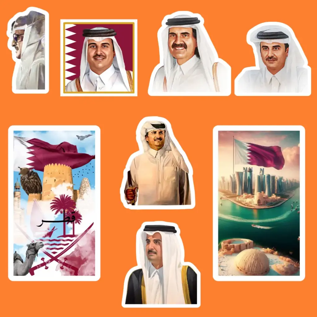 مجموعة ستيكرات الشيخ تميم