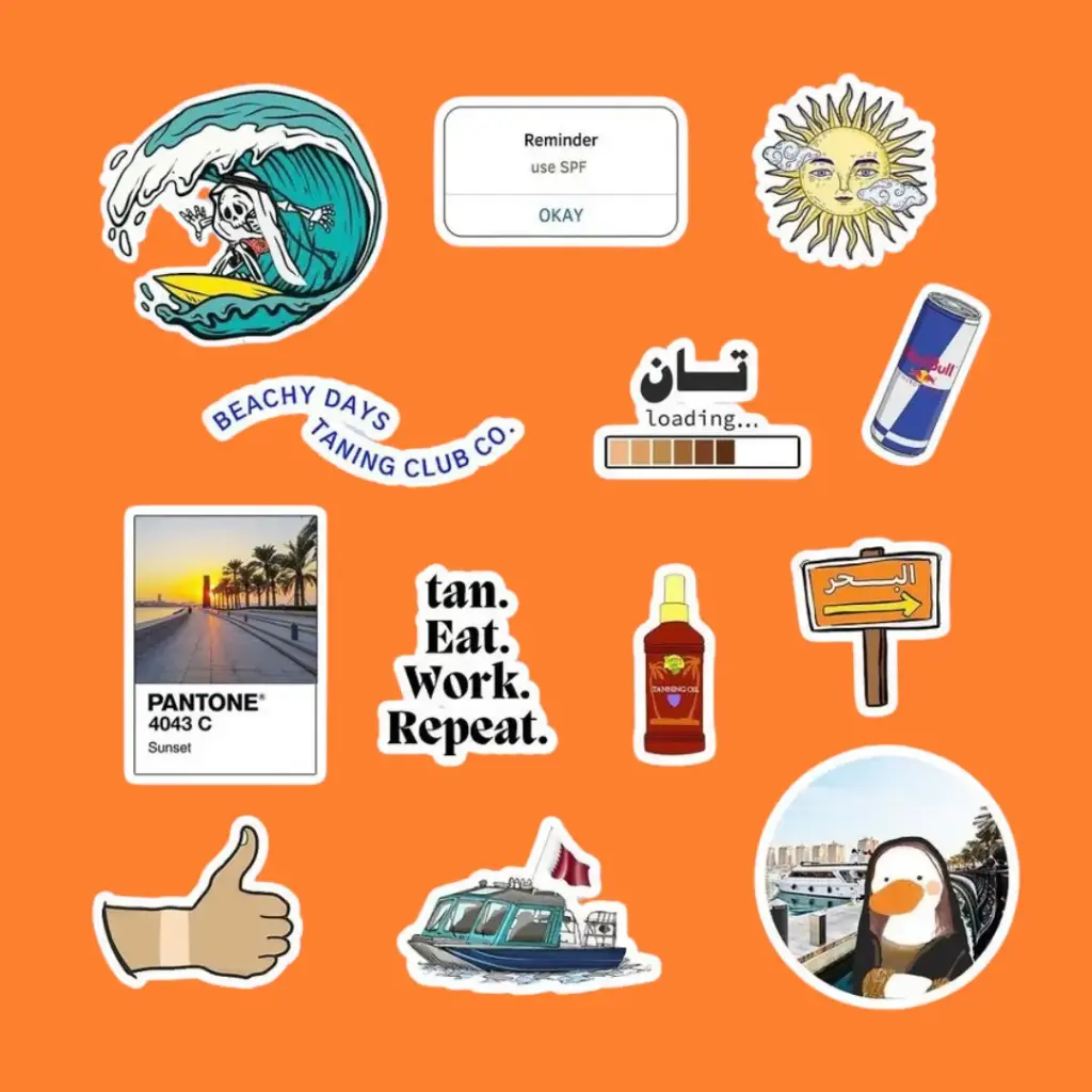 Summer sticker set