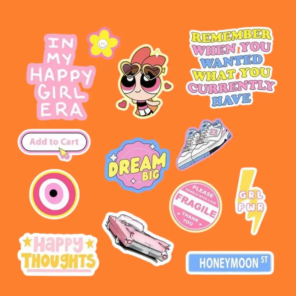 Pink Sticker Set - A Soft Feminine Touch