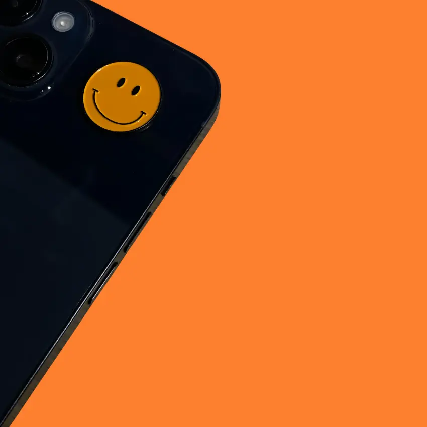 Happy Face Metallic Sticker