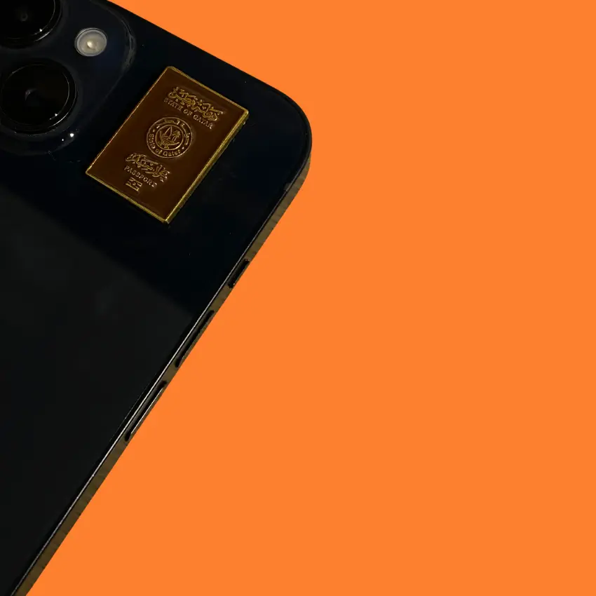 Metal sticker Qatar passport