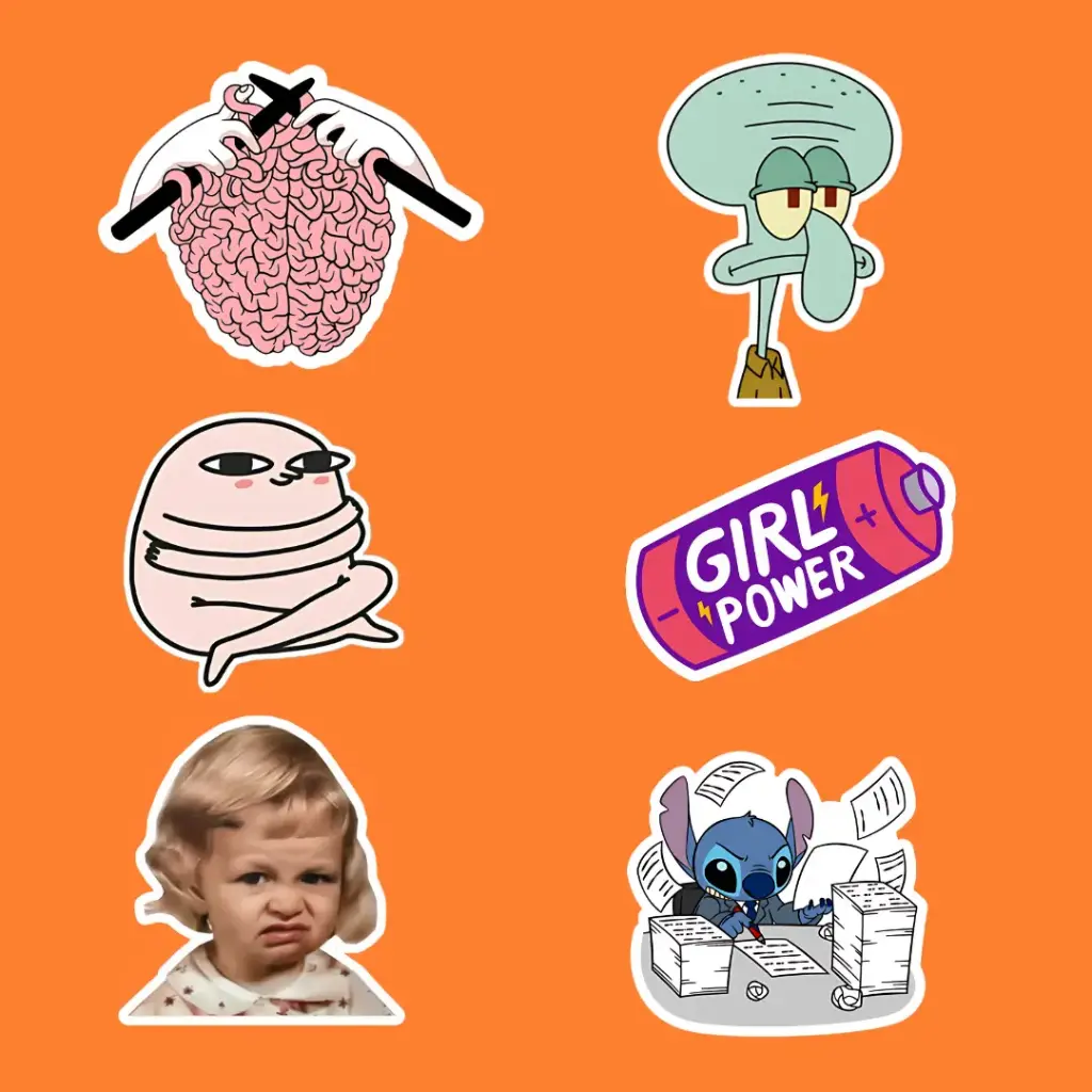 Variety of laptop stickers