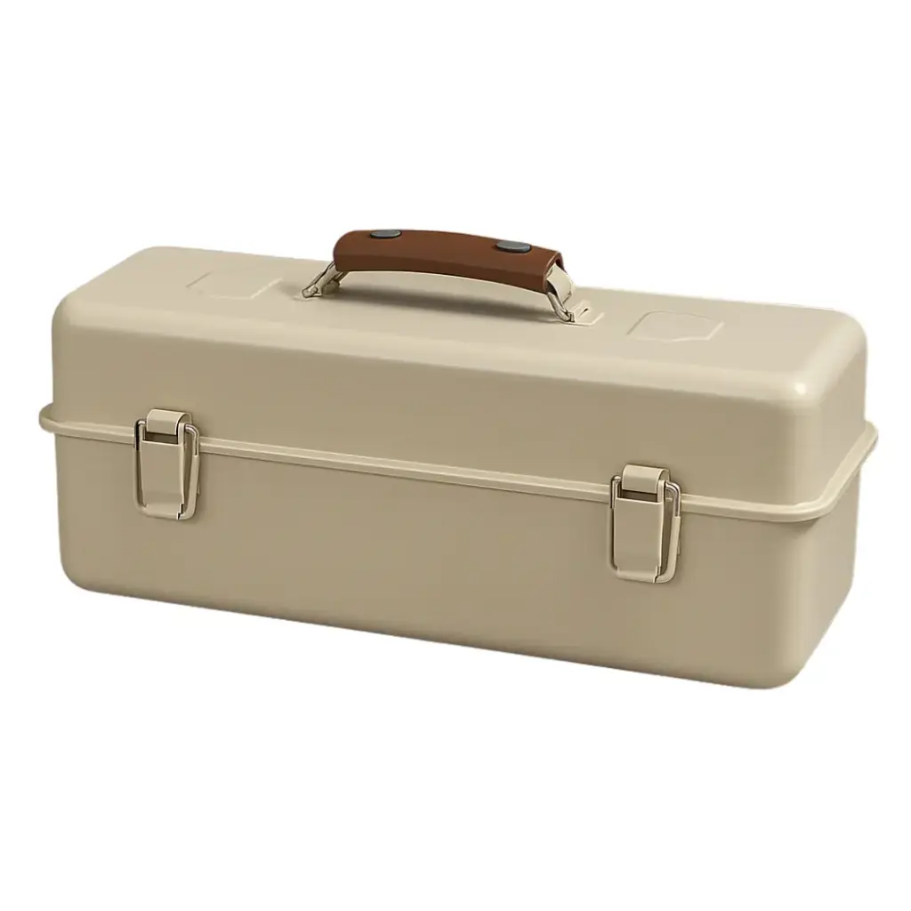 Beige Portable Travel Tea Box – Outdoor Tea Set Organizer