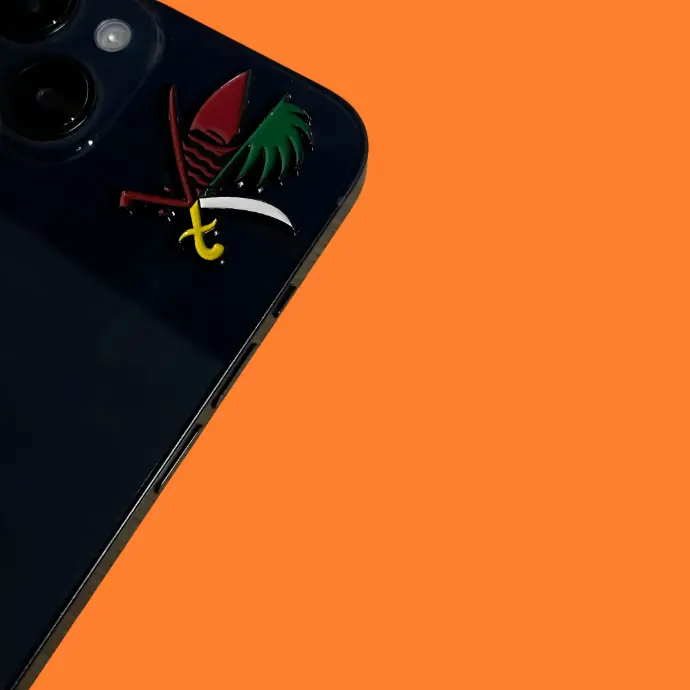 Metal sticker of the Qatar and Saudi Arabia