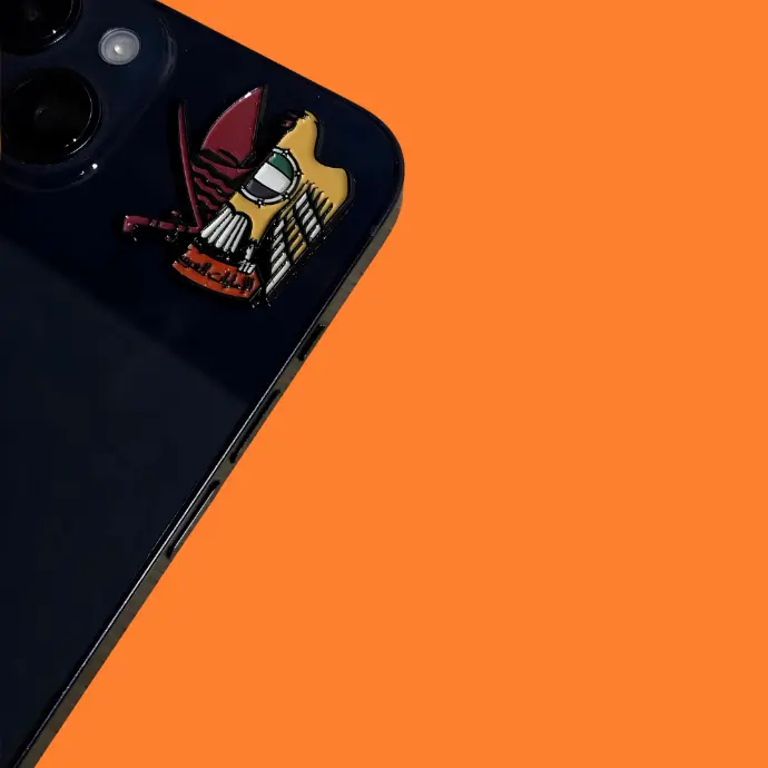 Metal sticker of the State of Qatar and the United Arab Emirates