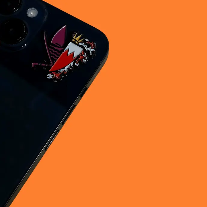 Metal sticker of the State of Qatar and Bahrain