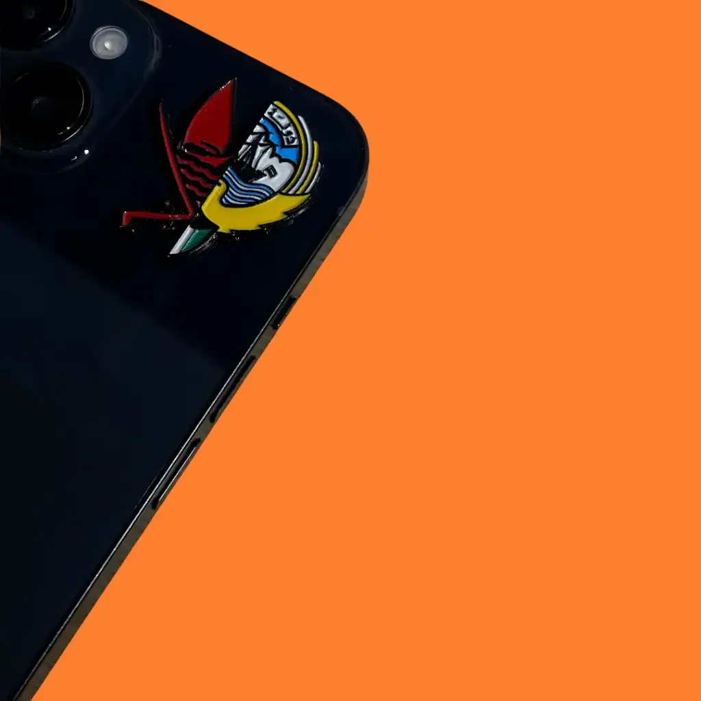 Metal sticker of the State of Qatar and Kuwait