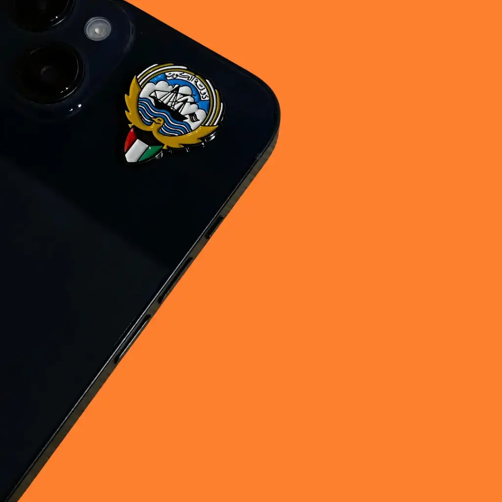 Metal sticker of the State of Kuwait