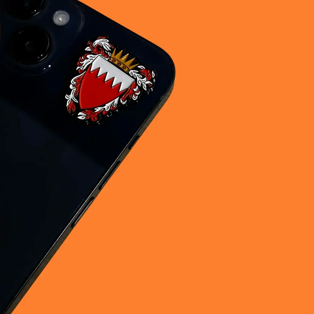 Metal sticker of the Kingdom of Bahrain